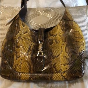 GUCCI Brand new python Jackie O bag. Very unique!!